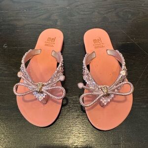 Melissa Blush Sandals with Elegant Bow